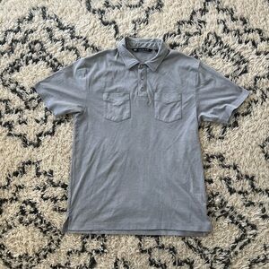 Travis Mathew Short Sleeve Golf Pocket Polo Shirt Men's Large Gray